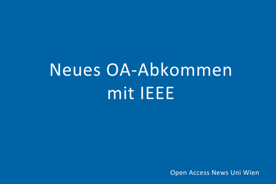 Neues Open-Access-Abkommen mit IEEE