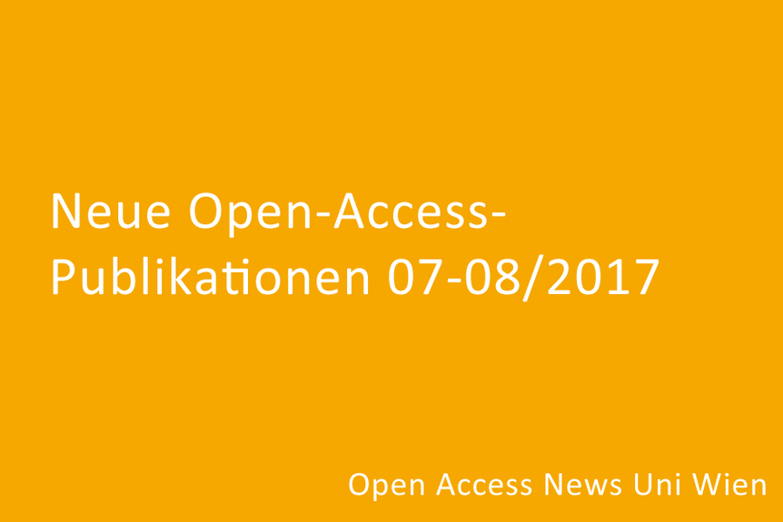 Neue Open-Access-Publikationen 07-08/2017